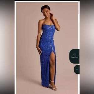Next Strapless Royal Blue Dress